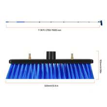 Water Fed Pole Kit, 11m Solar Panel Cleaning Pole With Extendable Handle, 180° Rotatable Brush Head & 20m Hose, Household & Outdoor Window Cleaner Tool For Caravan Solar Panel Deck - 11m - View 10