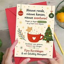 1 Thiệp chúc mừng + 1 Phong bì, Thiệp Giáng Sinh dễ thương, Chủ đề Kangaroo và Người bánh gừng, Chúc mừng Giáng Sinh, Quà tặng cho bạn bè, Thiệp nghệ thuật ngày lễ mùa đông - Nhiều màu - Xem 5
