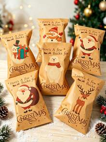 26pcs/Set Numbered Christmas Gift Bags, Suitable For Countdown, Party Favors And DIY Holiday Gift Packaging, Applicable For Christmas And New Year Party Decoration, Holiday Display And Surprise Gifts - Multicolor - View 5