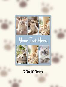 Custom Photo Text Throw Blanket, Personalized Picture Collage Fleece Blanket, Customized Pet Memory Photo Blanket For Sofa Bed Home Decor Gift - Multicolor - View 81