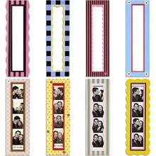 8/4pcs Magnetic 4-Photo Strip Frame, Photo Booth Style Photo Display Magnets, Flexible Refrigerator Photo Clips, Suitable For Fridge, Locker, Magnetic Blackboard And Metal Surfaces, DIY Memory Collage Decoration, Suitable For Home, Office, Dorm And Gift - Multicolor - View 5