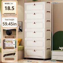 Multi-Size Flip-Top No-Assembly Folding Storage Cabinet, Home Organizer Cabinet For Living Room, Snack, Toy And Miscellaneous Storage - White - View 15