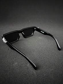POLASUP 1pc Rhinestone Cross Heart Decor Glasses Men's Polycarbonate Explosion-Proof Lens Sports Casual Street Retro Flat Top Fashion Copper Hinge Glasses (Free Glasses Rope Free Glasses Cloth All Seasons Men.Women Y2K Vintage Classic Fashion . Stylish,Retro. Men's Flat Top Glasses Y2K Retro Square Travel Fashion Decorative Sunglasses - Rhinestone Cross - View 12