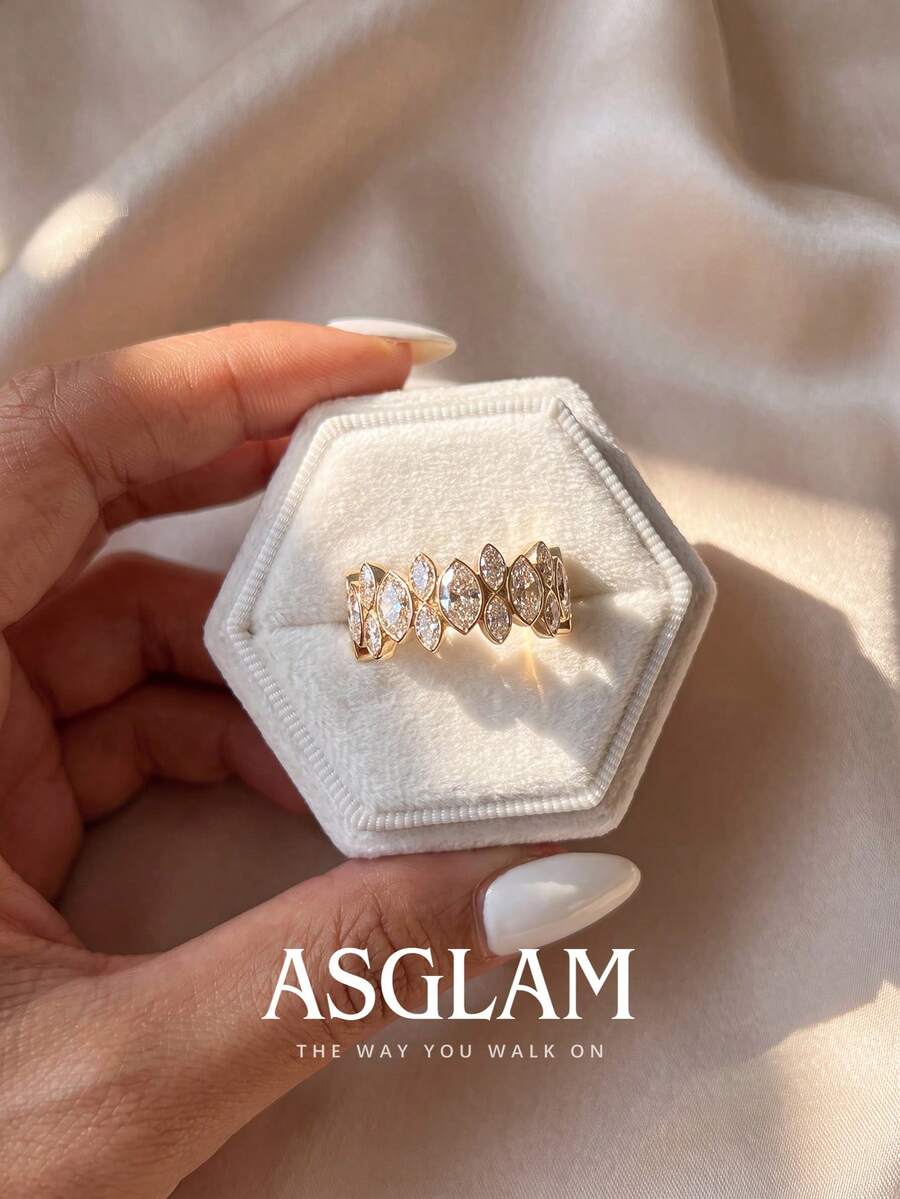 1pc Multifunctional Horse Eye Ring, Suitable For Girls' Daily Wear, Wedding Ceremony, Girlfriend Gift - Horse Eye Stacking - View 1