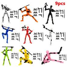 [DUMMY 13 Printable Connectable Figure 2023 Licensed Under CC By 4.0]Titan 13 3D Printed Action Figure Toy Set, Multiple Colors, With Various Accessories, Multi-Joint Movable, Adjustable Poses, Collector Desktop Decor Action Figure, Gift For Boys And Girls (Assembly Required) - Multicolor - View 11