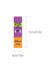 30pcs Cartoon Halloween Bookmarks, Suitable For Book Marking Cards, Library Cards, Paper Multi-Functional Reading Cards, Marking Cards, DIY Message Cards, Applicable For Back To School Season, School Supplies, Birthday Gifts, Halloween Gifts - 30pcs - View 2