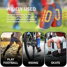 1 Pair - Adult Shin Guards, Excellent Shock Absorption And Cushioning Performance, Extra Large And Thick, Durable And Reliable Protection, Football Shin Pads - Multicolor - View 6