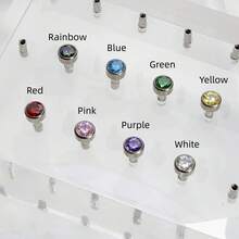 Comfort Formula F136 Titanium Alloy Tongue Stud, Multi-Color Internal Thread Tongue Ring, Non-Fading Piercing Jewelry, Suitable For Halloween, Christmas And Daily Wear - White - View 9