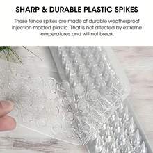 10/20pcs Customizable Animal Repellent Spikes, Transparent Bird Spikes, Cat Repellent Mat, Easy Installation Indoor/Outdoor Dual-Use Pet Safety Repellent, Suitable For Balcony, Patio, Garden, Roof, Fence, Repel Birds And Squirrels - Multicolor - View 7
