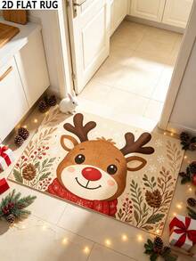 1pc Beige Deer Doormat, Doormat, Small Rug, Welcome Mat, Carpet, Floor Mat, Outdoor Doormat, Kitchen Rug, Home Decor, Front Door Mat, Area Rug, Outdoor Mat, Home Decor, Area Carpet, Garden Rug, Washable Carpet - Multicolor - View 4