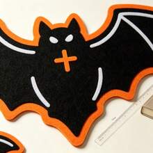 1pc Halloween Bat Shape 3D Felt Pin Board, Self-Adhesive Wall Panel Decorative Bulletin Board, Removable Reusable Memo Board Message Board For Home Office Wall Decor - A - View 7