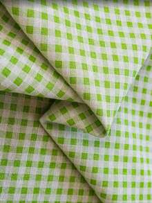 1pc Classic Artistic Atmosphere Small Plaid Tablecloth, Suitable For Party, Gathering And Home Decor - Green - View 2