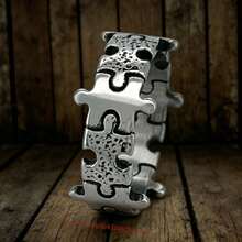 1pc Fashion Minimalist 316 Stainless Steel Puzzle Style Unisex Ring, Christmas Halloween Gift For Colleagues And Friends - Ring - View 6