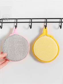 1pc/5pcs/10pcs Cleaning Sponge And Scouring Pad Set, Includes Square Dishwashing Sponge, Minimalist Dish Cloth And Sink/Stove Cleaning Cloth, Washable, Suitable For Kitchen Cleaning, Assorted Colors - Multiple Styles and Colors - View 11