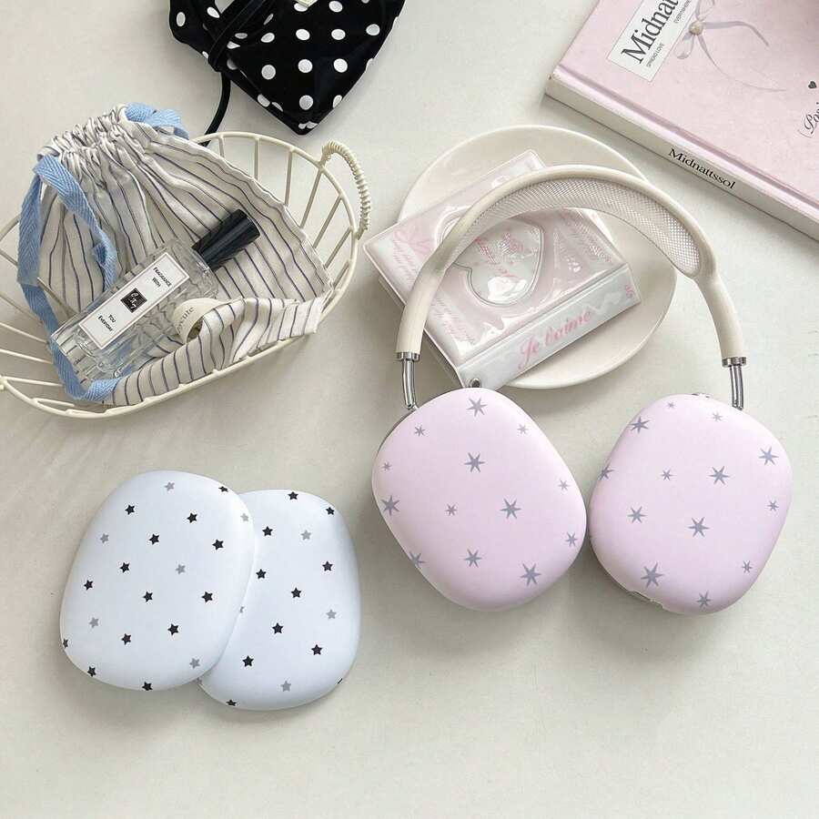 Ốp bảo vệ tai nghe chụp tai Apple họa tiết ngôi sao phong cách Nhật Bản & Hàn Quốc - Nhiều màu - Xem 1