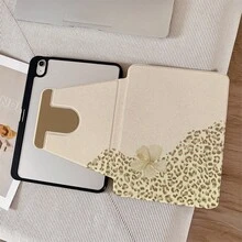 1件米色豹紋花卉360°旋轉平板保護殼，相容 iPad 10代 10.9吋 2022 智能保護殼/Air 13(M3 2025)/Air 11(M3 2025)/11(A16 2025)，相容 OPPO Pad，相容 MatePad，相容 Vivo Pad，相容 Honor Pad，相容 Xiaoxin Pad - 彩色 - 查看 7