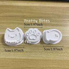 1/3pcs/Set Cartoon Cat Biscuit Mold Small Fish Cat Claw Cookie Cutter Embossers Biscuit Molds Fondant Cake Decoration Tools - White - View 8