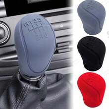 Silicone Gear Shift Knob Cover, Anti-Slip Manual 6-Speed Gear Lever Handle, Car Interior Protection Accessory - A - View 3
