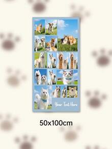Custom Photo Text Throw Blanket, Personalized Picture Collage Fleece Blanket, Customized Pet Memory Photo Blanket For Sofa Bed Home Decor Gift - Multicolor - View 49