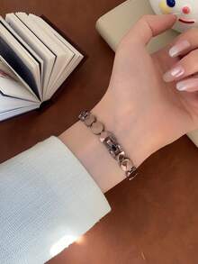 1件優雅咖啡色圓形石英女錶，配小圓錶帶與混搭刻度，適合日常配戴 - 棕色 - 查看 5