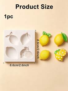 Lemon Silicone Mold Non-Stick, Chocolate Candy Fondant Baking Tray For Cake Decorating, Polymer Clay Craft Mold For Cookies Pastry Sugar Art & DIY Handmade Projects, Reusable Kitchen Baking Supplies - Beige - View 9