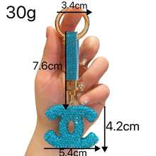 Hasbro 1pc New Sparkling Rhinestone Keychain, Fashionable Bag Charm With Premium Feel, Personalized Car Key Chain - One Size - View 5