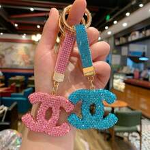 Hasbro 1pc New Sparkling Rhinestone Keychain, Fashionable Bag Charm With Premium Feel, Personalized Car Key Chain - One Size - View 4