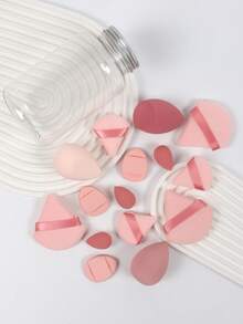 Random Makeup Sponges, Mini Makeup Sponges, Powder Puffs, Mini Powder Puffs, Mini Finger Cushion Powder Puffs; Foundation Application Makeup Sponge, Compatible With Liquid Foundation, Concealer, Loose Powder, Flawless Application; Multi-Color Makeup Sponges, Latex-Free Material, Dry And Wet Use - Multicolor - View 5