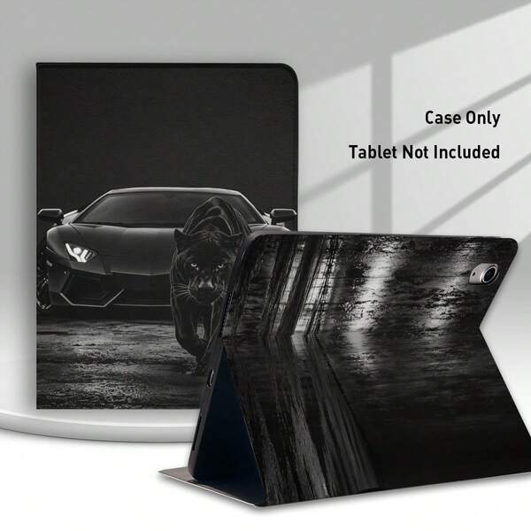 Funda protectora para tableta con patrón plano impreso UV de coche deportivo, cierre magnético, modo inteligente de suspensión/activación, protección completa anti-caídas y anti-golpes, soporte ajustable, ranura para lápiz, apta para Matepad 11.5 2025/Matepad SE 11 pulgadas, Honor Tablet/Honor 9/10/X8A, Redmi Pad SE 11 pulgadas (2023)/Pad 2 y otros modelos populares de marcas, compatible con modelos