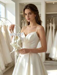 1 buah Buket Genggam Gaya Anggur Bunga Calla Lily Mutiara Terbuat dari 8 Bunga Calla Lily dan Mutiara, Cocok untuk Upacara Pernikahan, Fotografi Adegan Pernikahan, Suvenir Pernikahan, Properti Foto, dan Acara Lainnya - Putih - View 3
