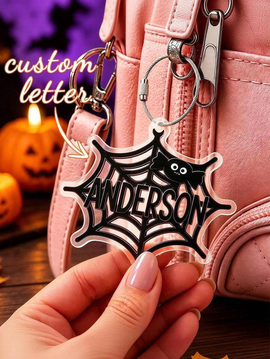Personalized Halloween Name Tag, Halloween Gift Name Tag, Backpack Name Tag, Back To School Gifts, Custom Name Tags For Kids - Multicolor - View 1