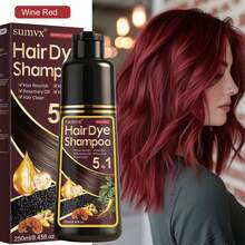 This 5-In-1 Ginseng & Reishi Mushroom Hair Dye Shampoo Uses A Plant-Based Formula, Gentle And Non-Irritating, Nourishes Hair, Makes Hair Shiny And Smooth, And Long-Lasting Color After Dyeing. Suitable For All Hair Types. - Multicolor - View 11