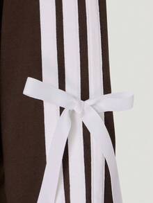 Adidas Women's DCE LS TEE 2 Long Sleeve Knit Collarless T-Shirt TLH4830 - Mocha Brown - View 5