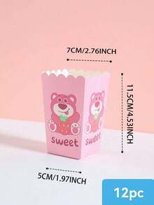 6pcs/12pcs/24pcs Anime Cartoon Theme Party Candy Boxes, Theme Party Gift Boxes, Candy & Cookie Boxes, Party Gift Bags, Party Gift Boxes, Suitable For Birthday Party, Candy And Popcorn Box Decoration, Applicable For Back To School Party, Holiday Essential Party Supplies - Multicolor - View 9