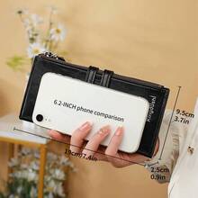 Women's Long Wallet, Fashionable Minimalist Magnetic Closure Wallet, Multi-Card Slot Zipper Clutch, Suitable For Daily Use, Perfect For Holiday Gifts - Multicolor - View 4