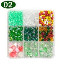 6pcs DIY Beaded Plant Set, Green Glass Beads Moss Iron Wire Group, Handmade Hanging Pot Plant Decor Home Decoration Craft Materials - A - View 15