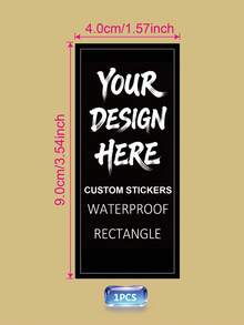 1/32/72/104pcs Custom Printed Rectangle Labels For Bottle, Personalized Waterproof Rectangular Stickers, Customized Printed Rectangle Label For Candles, Jars, Packaging Seals, Product Labels, Rectangle Sticker For Business Logo - Multicolor - View 79