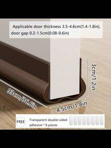 Adjustable Plastic Door Stopper, Windproof, Noise-Reducing, Insect-Proof, Waterproof, With Soft PVC Sealing Strip At The Bottom, Excellent Sound Insulation, Easy Installation, Suitable For Home Door And Window Protection, Indoor Use Weather Protection Strip - Multicolor - View 7