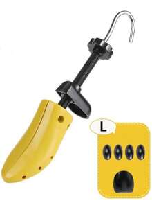 QKC 1pc Yellow Anti-Wrinkle Shoe Tree, Shoe Expander Fixator, PP+Iron Combination Adjustable Shoe Support, Suitable For High-End Leather Shoes, Boots. - Yellow - View 6