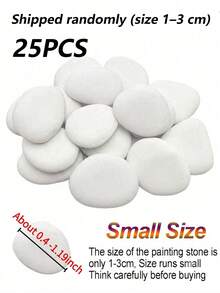 Medium Smooth White Painting Stones - Flat And Hand-Selected, Suitable For Crafts, Art, Decoration - No Chemicals, Smooth Surface For Even Effect, Ideal For Beginners And Handmade Projects, Craft Supplies, Art Projects, Decorative Stones - Multiple Styles - View 12
