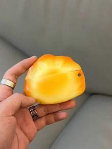 可愛炸餃子耳機保護殼，附掛環，柔軟矽膠防震套，便攜易用，適合旅行、日常戶外聚會，相容 1/2/3/4、Pro/Pro 2/Pro 3 - 彩色 - 查看 3