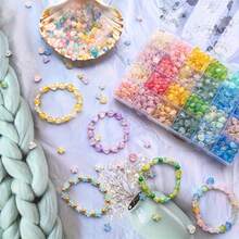 720pcs 10mm X 9mm Frosted Gold Foil Star Heart Acrylic Beads, Mixed Colors DIY Jewelry Making - Gold Glitter Stars - View 2