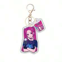 Hasbro 1PC K‑POP Themed Acrylic Key Ring, Double Tag Design Bag Charm, Collectible Decorative Pendant - Multiple Styles - View 3