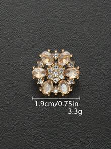 4PCS Crystal Rhinestone Hand-Sewn Buttons Flower Shape Decorative Buckles For Women Coats Dresses Jackets Formal Wear Clothing Repair - Multicolor - View 21