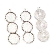 5pcs 12mm Inner Size Three Cameo Cabochon Blank Base Setting Pendant Bezel Trays DIY Necklace Pendant Jewelry Findings - Pendant Base Tray - View 6