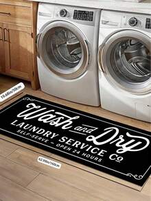 1pc Classic Black-And-White Color Blocking Kitchen Mat, 0.6mm Plush Velvet, Soft And Machine Washable, Suitable For Kitchens, Corridors, Bathrooms, Living Rooms, Outdoor Entrances, And Toilets, Usable Year-Round And Appropriate For Various Occasions. - Multicolor - View 17