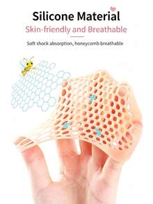 2 Pairs Soft Gel Forefoot Pads, Unisex, Reusable Breathable Sleeve-Style Forefoot Pads, Pain Relief (Beige, One Size) Silicone Foot Pads, Comfortable Fit, Metatarsal Support Pads - Multiple Styles - View 7