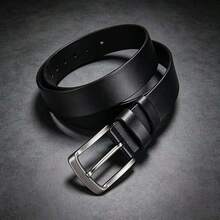 Men's Belt With Alloy Buckle, Casual Business Belt, Fashion Accessory | Exquisite Appearance | High-Quality Leather, Ideal Gift For Father And Husband - Black - View 4