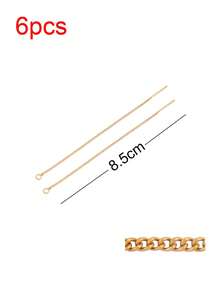 6pcs Stainless Steel Threading Chain Earring Findings, Suitable For DIY Jewelry Making, Including Dangle Earrings, Tassel Earrings And More. - DIY Earrings - View 18