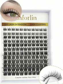Black Lash Clusters, D-Curl, 0.07D Hand-Applied, Delicate And Lightweight, Long-Lasting And Durable, Suitable For Beginners To Use At Home Or On The Go. - D - View 8